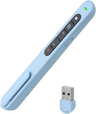 Image de Présentateur sans fil - Télécommande pour présentations - Contrôle à distance pour présentations - Télécommande sans fil - 16 cm - Bleu