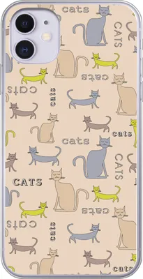 Produktbild von MuchoWow® Handyhülle Schutzhülle Hülle für Telefoonhoesje iPhone 11 Muster - Katze - Zitat - Jungen - Mädchen - Kinder - Kind Silikon Softcase Handy Hülle - Handytasche