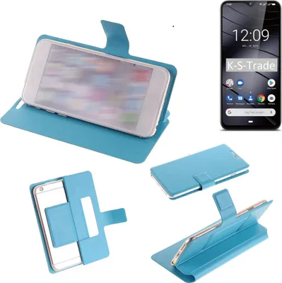 Produktbild von K-S-Trade Schutzhülle Handyhülle kompatibel mit Gigaset GS290 Flip cover Handy case Smartphone Klapphülle blau