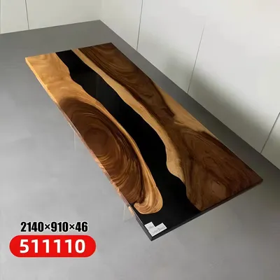 Zdjęcie produktu dla stół do jadalni z żywicy epoksydowej meble z litego drewna wodospad stół epoksydowy meble nowe