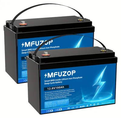 Image de Batterie lithium - Batterie rechargeable - Batterie LiFePO4 - Batterie pour caravane - Batterie pour bateau - 12V 100Ah