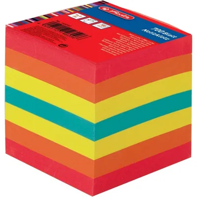 Produktbild von Herlitz Notizklotz Big 9 9x9x9cm 700Bl. vierfarb. geleimt