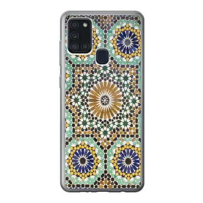 Produktbild von MuchoWow® Handyhülle Schutzhülle Hülle für Samsung Galaxy A21s Eine Nahaufnahme eines marokkanischen Mosaiks Silikon Softcase Handy Hülle - Hartschale
