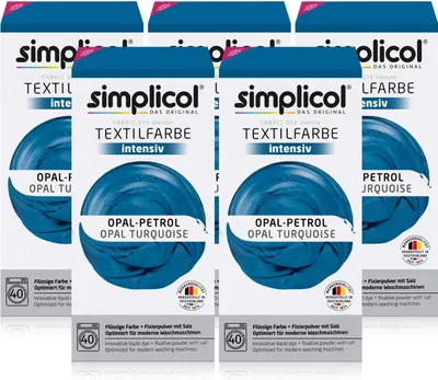 Produktbild von Simplicol Textilfarbe intensiv Opal-Petrol - Einfaches Färben (5er Pack)