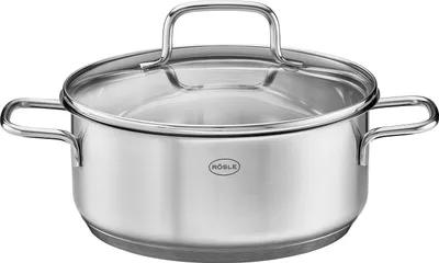 Produktbild von Rösle Bratentopf Basic Line Ø 20 cm Edelstahl, mit Glasd