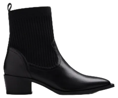 Produktbild von GIOSEPPO Stiefeletten Damen Schwarz Sohle Flexibel Cowboy Leder Schaft