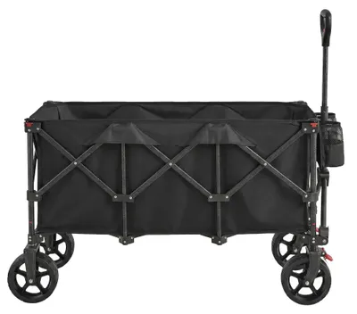 Zdjęcie produktu dla Składany wózek do transportu, wózek, 4 zdejmowane koła | Czarny | 100x52x98 cm