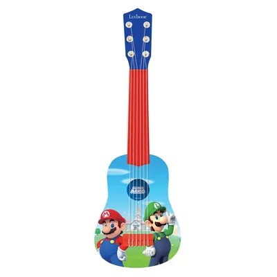 Produktbild von Lexibook K200NI Super Brothers Nintendo Mario Luigi Meine erste Gitarre, 6 Nylonschnüre, 53 cm, Anleitung inklusive, blau/rot