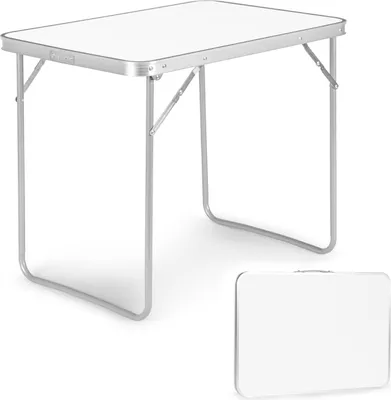 Produktbild von Touristentisch, Picknicktisch, klappbare Platte, 80x60 cm, weiß