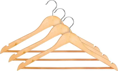 Produktbild von Holzkleiderbügel Lsn001-B Natur 3 Stk