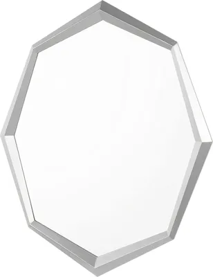 Zdjęcie produktu dla BELIANI Lustro ścienne wiszące srebrne 91 x 66 łazienka salon