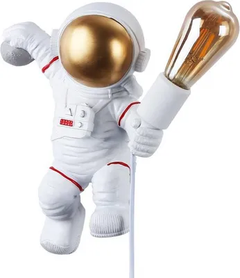 Produktbild von Astronauten-Wandleuchte „Neil“ mit kreativem Mond-Nachtlicht für Kinder und Wohnzimmer
