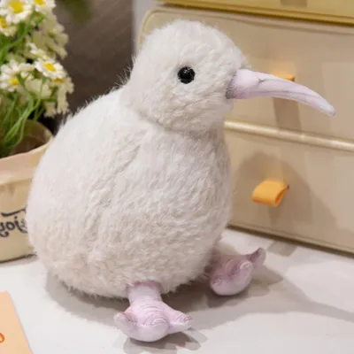 Immagine prodotto di Leantoys - Uccellino kiwi di peluche, peluche, mascotte, 17 cm, bianco