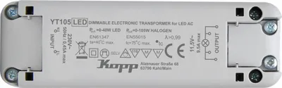 Immagine prodotto di Trasformatore elettronico Kopp 0-105W/VA 202510093