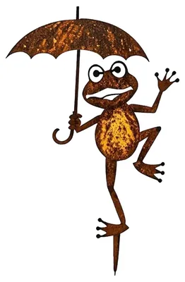 Frosch-Tuindekoration aus Metall, 33 x 21 cm, wetterbeständig
