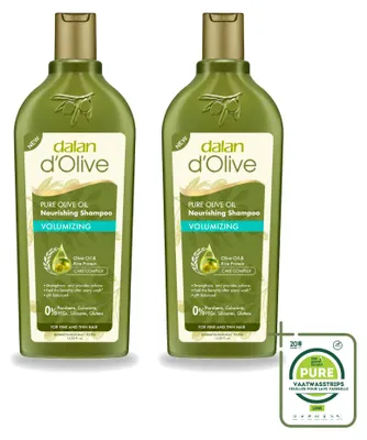 Zdjęcie produktu dla 2 x Szampon Dalan d'Olive "Extra Volume" dla włosów cienkich i delikatnych, 400 ml - opakowanie zbiorcze - 2 sztuki