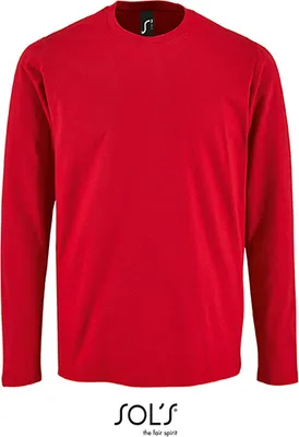 Immagine prodotto di SOLs 02074 | Maglietta a maniche lunghe da uomo Imperial - Colore: Rosso - Taglia: XS