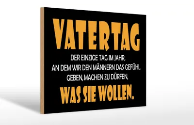 Produktbild von Holzschild Spruch 30x20cm Vatertag, was sie wollen