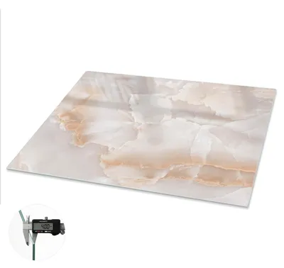 Produktbild von Glas Tischplatte 80x60 cm – Tischauflage aus gehärtetem Glas – Glasplatte für Esstisch – Küchentischplatte aus Glas – Tischschutz Glas modern – Dekorative Glasplatte – Pflegeleichte Glastischplatte – Sicherheitsglas Tischplatte – Marmormuster, KI-generiertes Bild