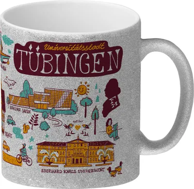 Produktbild von Tübingen Wimmelgrafik Glitzer-Kaffeebecher