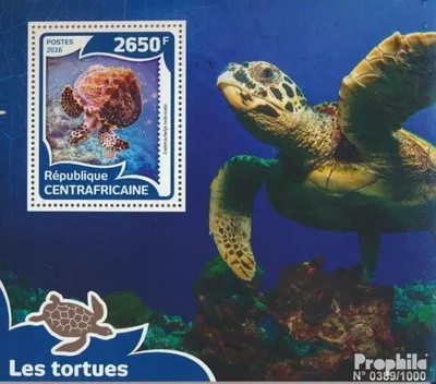 Produktbild von Briefmarken Zentralafrikanische Republik 2016 Mi Block 1422 (kompl. Ausgabe) postfrisch Schildkröten