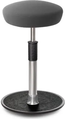 Produktbild von Sitz- Stehhocker Free Tall Hutsitz Gestrick Grau chrom /schwarz.