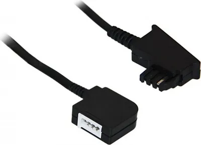 Produktbild von Telefonkabelverlängerung F-kodiert, schwarz, 10 m