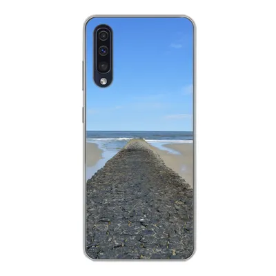 Produktbild von MuchoWow® Handyhülle Schutzhülle Hülle für Samsung Galaxy A30s Nordsee - Strand - Wasser Silikon Softcase Handy Hülle - Karteninhaber