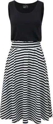 Produktbild von Forplay Mittellanges Kleid Damen MAY schwarz/weiß L