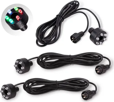 Produktbild von CLGarden 3 Stück LED Ring Multicolor für LED Springbrunnen Set Mehrfarbig Beleuchtung 32mm