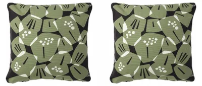 Obrázek produktu pro IKEA UNDERBLOMMA, povlaky na polštáře, černá/šedozelená, 50x50 cm