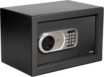 Produktbild von Tresor mit Schlüssel 26 L, Safe Tresor mit Stahlkonstruktion für Bargeld, Schmuck und Wertsachen, 30 x 38 x 30 cm, für Zuhause, Büro und Hotel (Safemaxx)