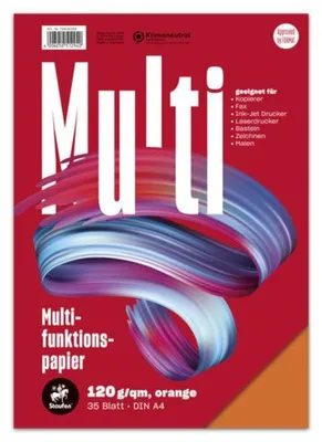 Obrázok produktu pre Staufen® 734051294 Multifunkčný papier 7X PLUS - A4, 120 g/m², oranžový, 35 listov