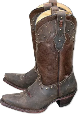 Produktbild von Damen Western Cowboy Biker Leder Stiefel Boots »WBL-27« Braun