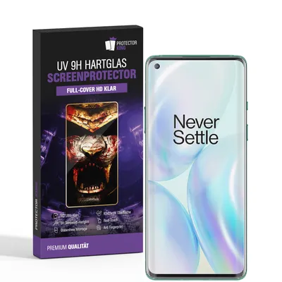 Produktbild von 6x UV-Liquid 9H Panzerglas für OnePlus 8 3D KLAR echtes Tempered Panzerhartglas Schutzglas Displayschutz Panzerfolie Schutzfolie Screen Protector