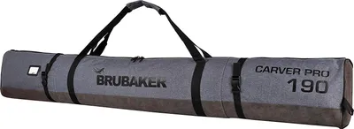 Produktbild von BRUBAKER Carver Performance Skisack für 1 Paar Ski und Stöcke - Grau meliert Schwarz - 190 cm