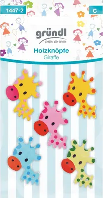 Produktbild von Gründl Holzknöpfe Motiv Giraffe