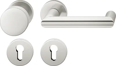 Produktbild von FSB Wechselgarnitur 12 1016 ASL auf Rosette PZ, Knopf drehbar, silber eloxiert