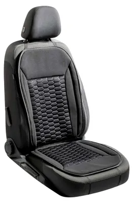 Produktbild von Auto-Sitzauflage Valtteri, Universelle PKW-Sitzauflage schwarz/grau, Auto-Sitzaufleger Sportoptik, Auto-Sitzschoner Vordersitze