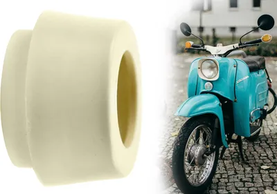 Produktbild von Distanzstück für Blinker Gasdrehgriff Lenker rechts Simson KR51 SR4-2 SR4-3 SR4-4 und MZ ES ETS TS, Farbe Elfenbein