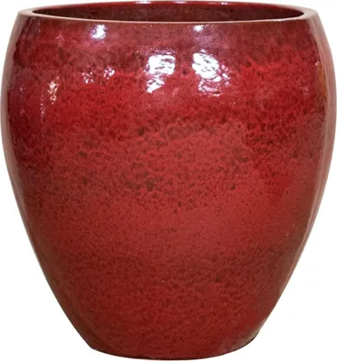 Obrázok produktu pre Keramický kvetináč LAFONTAINE - Tropická červená - Ø 39 cm ↑ 42 cm