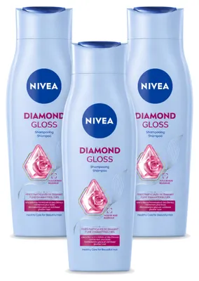 Obrázok produktu pre 3 balenia šampónu NIVEA Diamond Gloss – 250 ml – výhodná sada – 3 kusy
