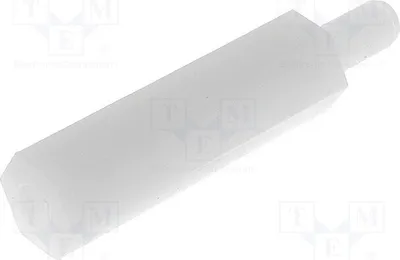 Productafbeelding van 10 afstandsmuffen met schroefdraad, 22 mm. Afstandshulzen van Kuntoff, met M3 zeskantige schroefdraad