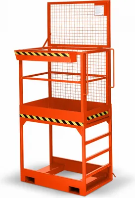 Produktbild von R+R Industrietechnik Arbeitskorb Typ RAK-High 1200x800x2910mm RAL 2004 Reinorange