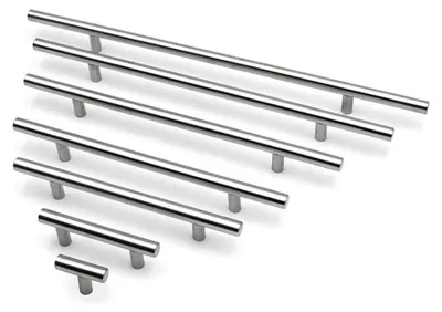Produktbild von Möbelgriffe aus Edelstahl, Griffe für Küchenschränke, Türgriffe für Schubladen, Bohrlochabstand 224 mm, 6 Stück