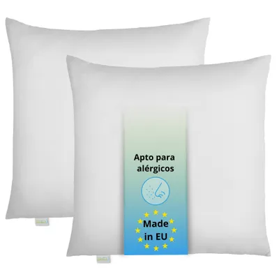 Imagen del producto de Juego de 2 almohadas, 80 x 80 cm, 100 % microfibra, aptas para personas alérgicas, Bodyprotect ECOLine