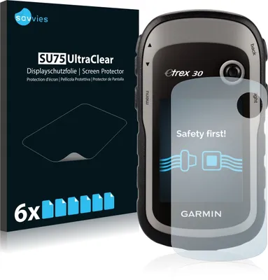 Produktbild von 6x Für Garmin eTrex 30 Schutzfolie Savvies Displayschutz Display Schutz Folie Klar Transparent