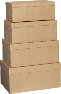 Produktbild von Stewo 2552 6448 56, Geschenkverpackungsbox, Braun, Einfarbig, Karton, 4 Stück(e)