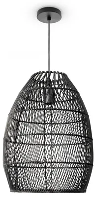Produktbild von Pendelleuchte Wohnzimmer Boho Korbleuchten Pendellampe Rattan Hängeleuchte