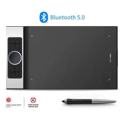 Produktbild von XPPen Deco Pro MW Grafiktablett Bluetooth 2,4 Wireless Zeichentablett (15"x8"), Stift-Tablett mit 8192 Druckstufen/60° Neigung, kompatibel mit Android